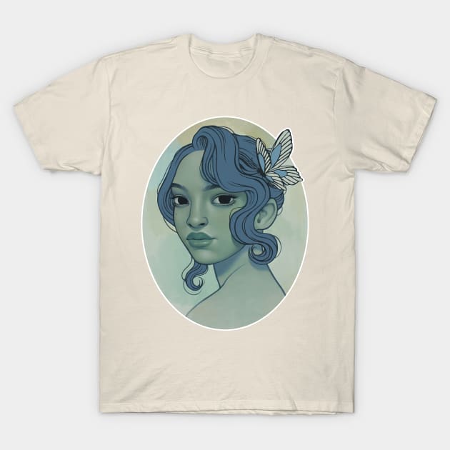 Green Portrait T-Shirt by SarahJoncas